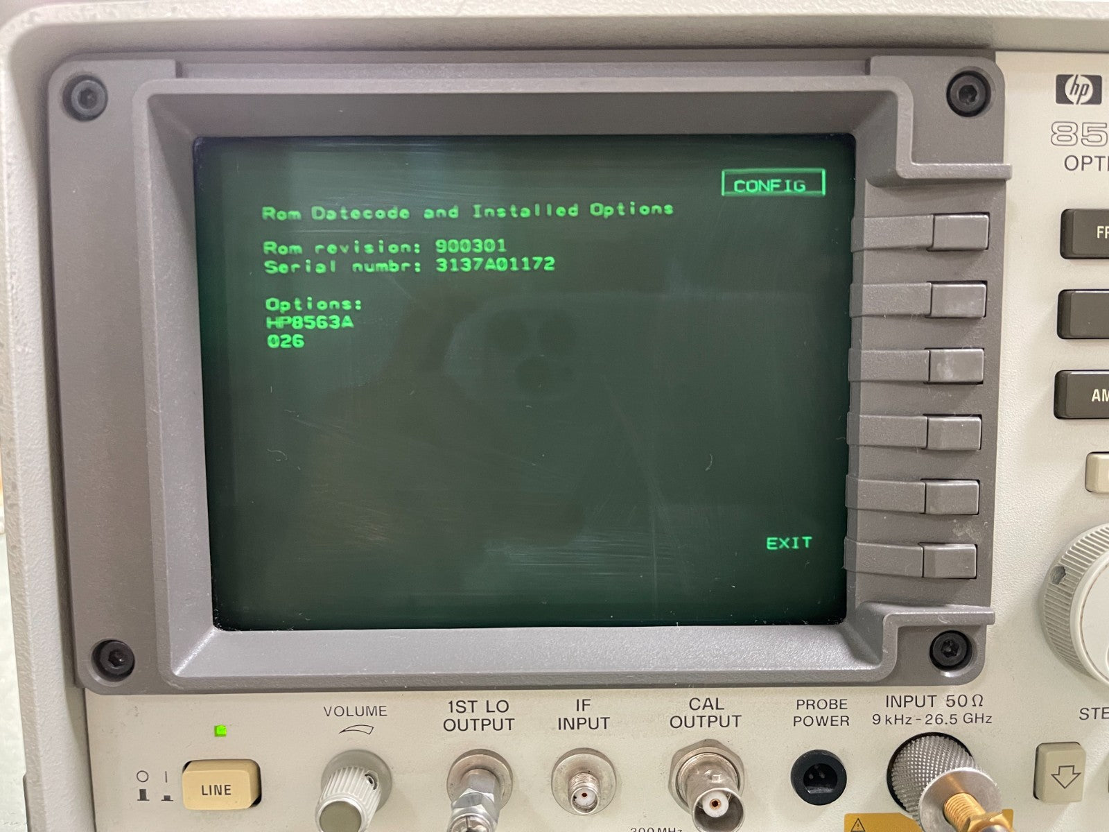 HP Agilent 8563A spectrum analyzer 9KHz to 26.5GHz w/ 85620A_01172 , Calibrated - XG eqpt