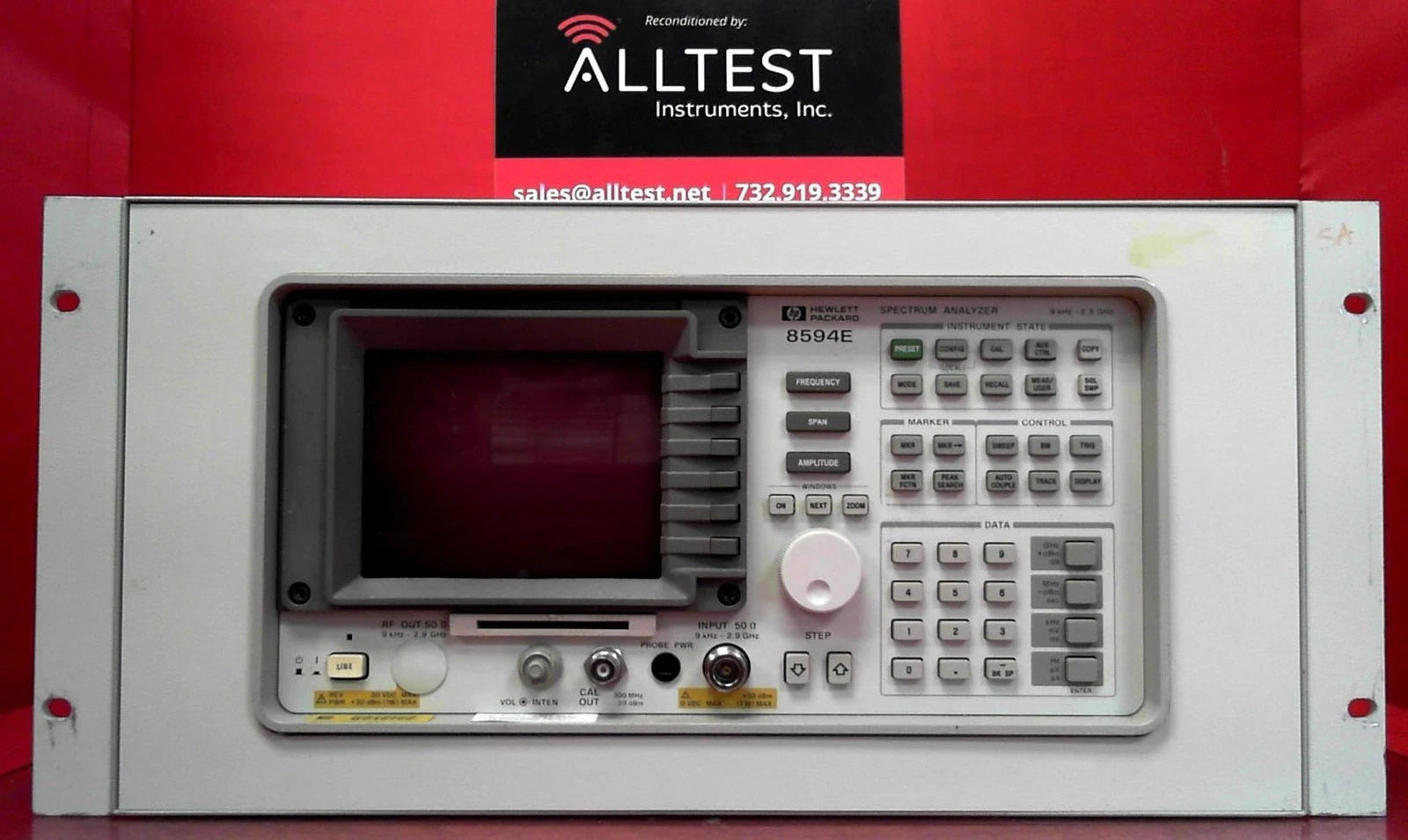 Agilent Keysight 8594E Opt. 041 101 105 Spectrum Analyzer 9kHz to 2.9 GHz