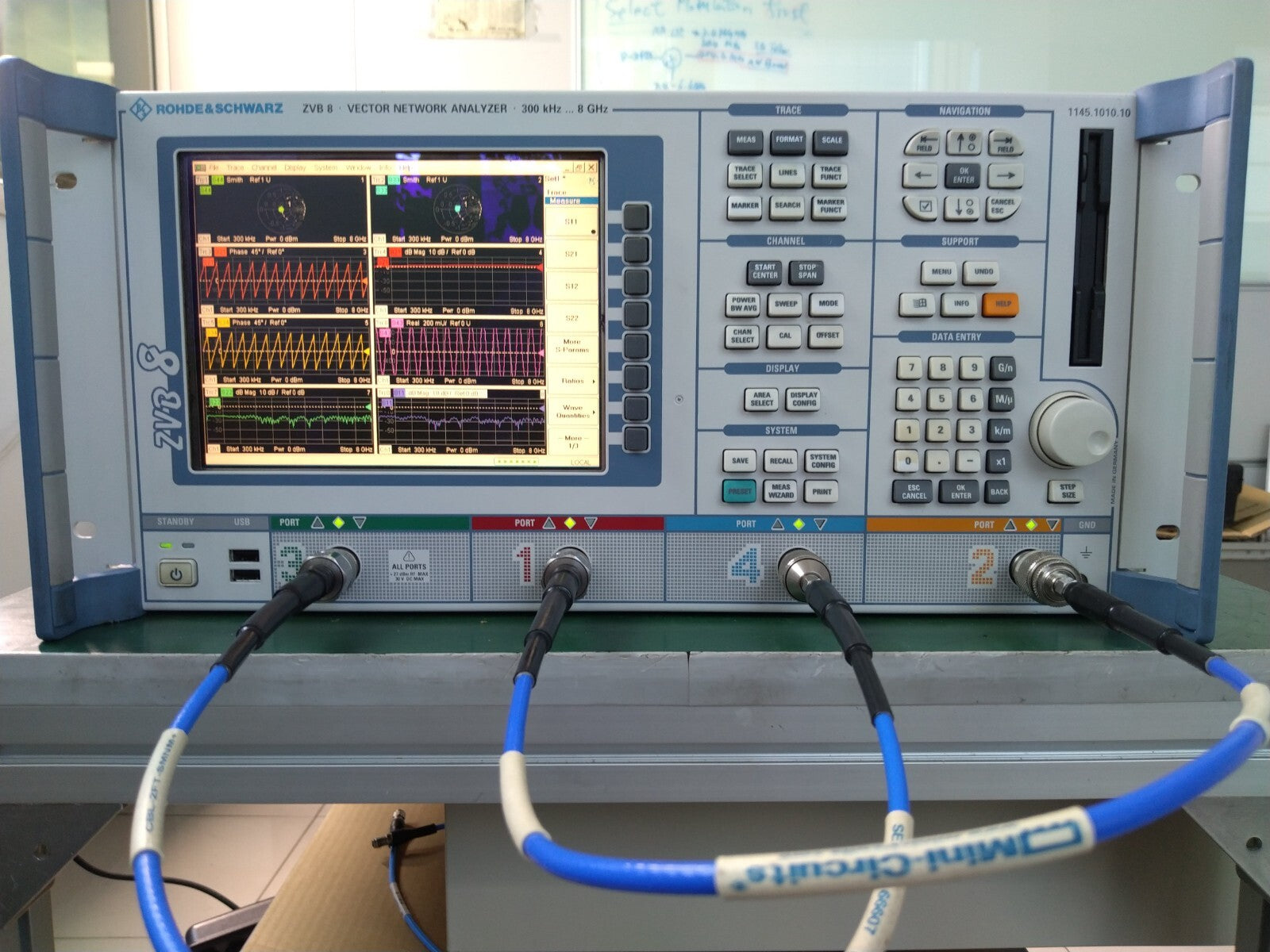 Rohde & Schwarz ZVB8 Vector Network Analyzer 300kHz- 8GHz , 4 ports _ 0385 - XG eqpt
