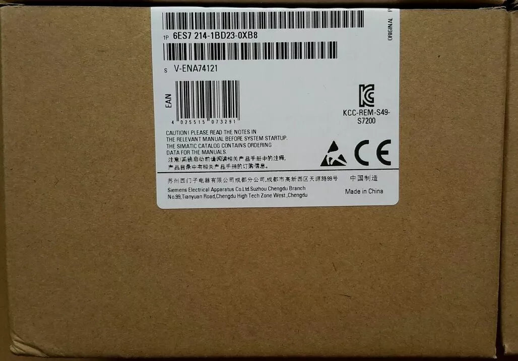 SIEMENS 6ES7 214-1BD23-0XB0 PLC Module - New in Box