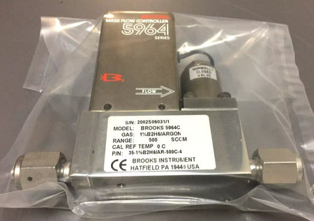 Brooks Instruments Books-5964C Mass Flow Controller P/N: 35-1%B2H6/AR-500C-4