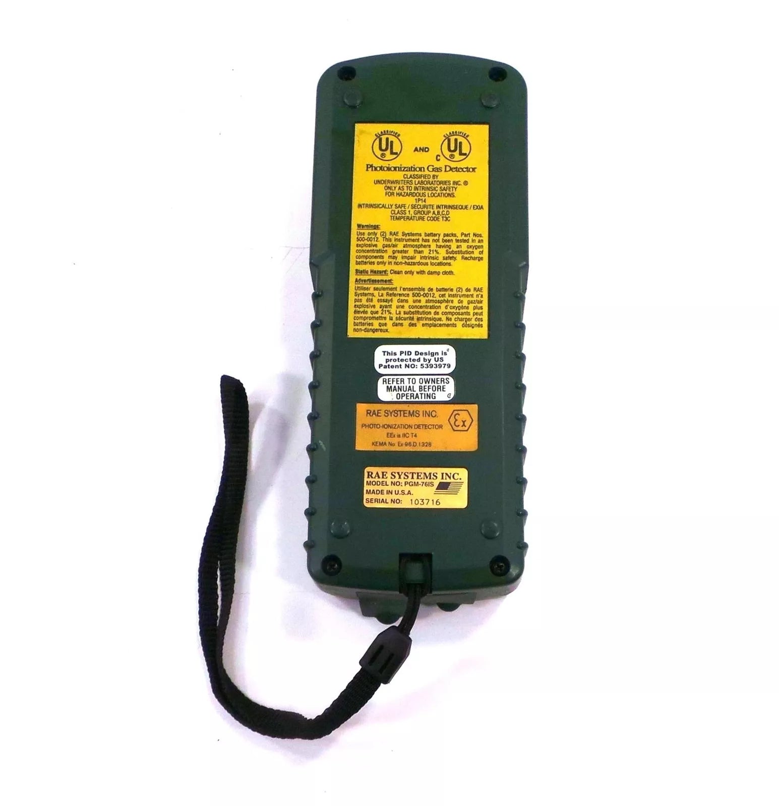 RAE PGM-76IS Photoionization Gas Detector with Advanced Features