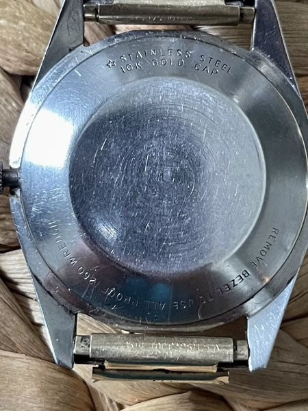 Vintage Wittnauer Automatic Men's Watch Stainless + 10k Gold Cap