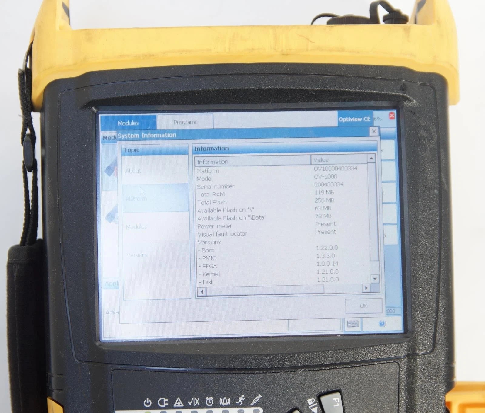 Corning OV-1000 OTDR Fiber Optic Tester with 400-MDSD-EI-EUI & FTB-8510