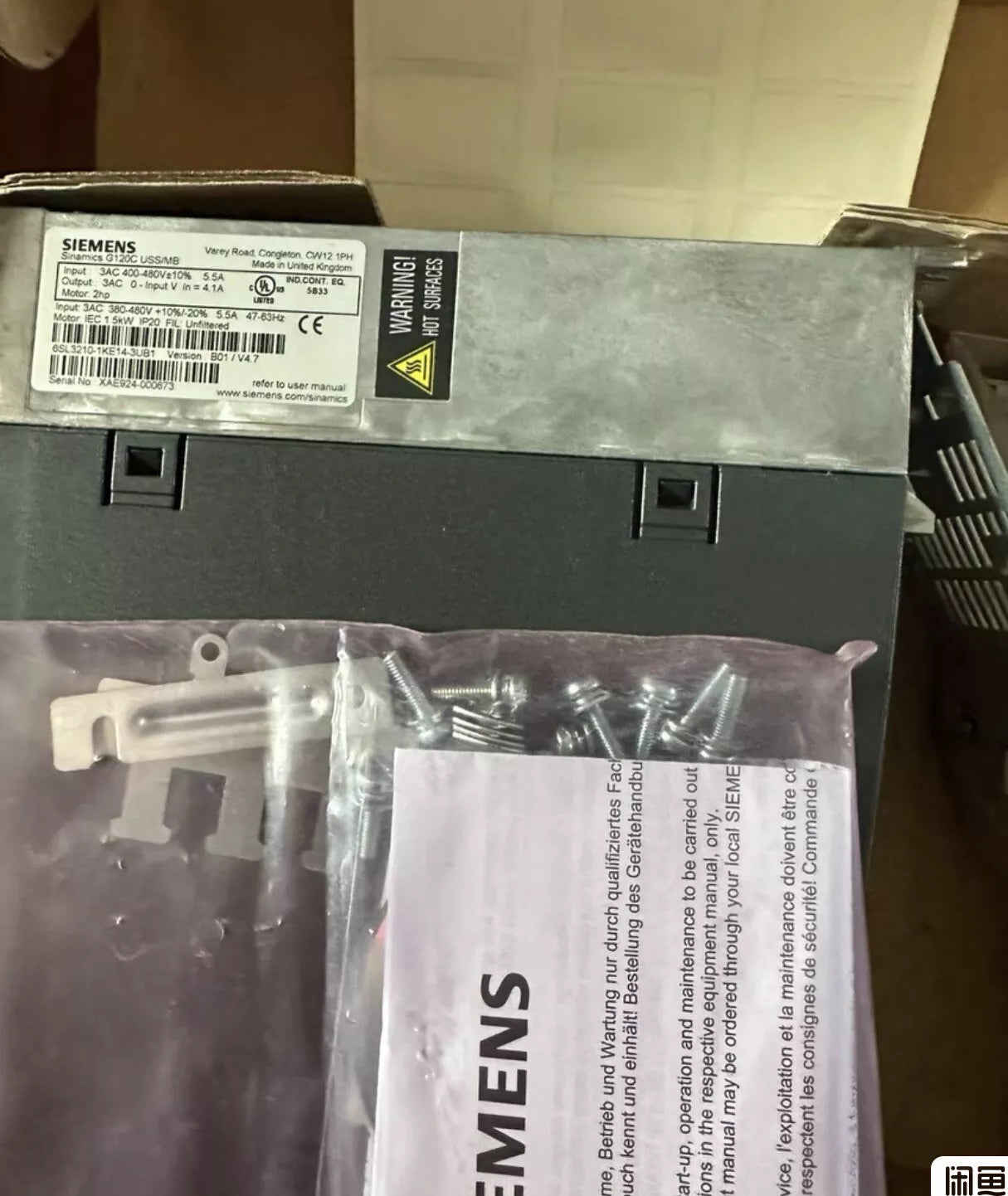 Siemens 6SL3210-1KE14-3UB1 Inverter Drive