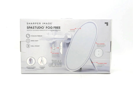 Sharper Image Spastudio Fog Free Heated Shower Mirror With Razor Holder