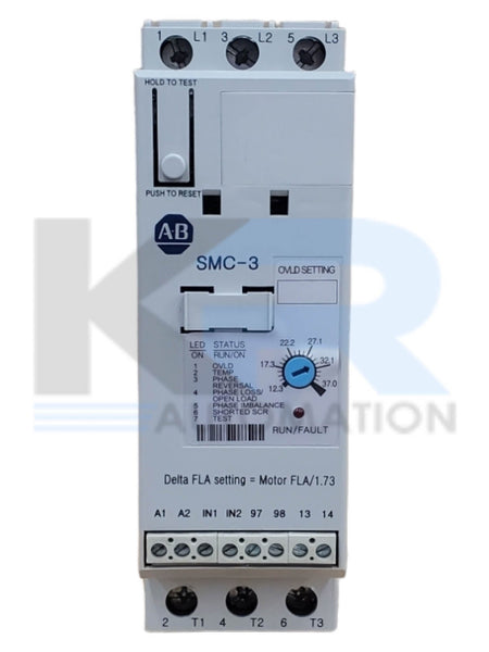 Allen Bradley 150-C37NBR SMC-3 Smart Motor Controller 37A 24V 3Ph