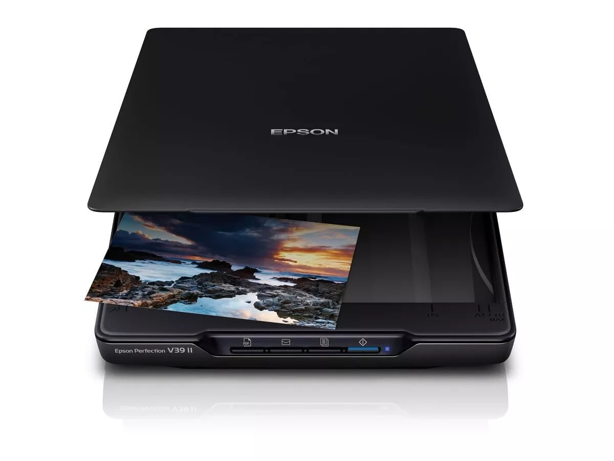 Epson Perfection V39II Flatbed Scanner | High-Resolution, USB Powered, Compact