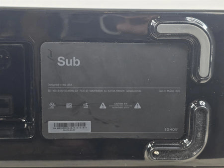 Sonos Sub Gen 3 Wireless Subwoofer Black S26- Free Shipping