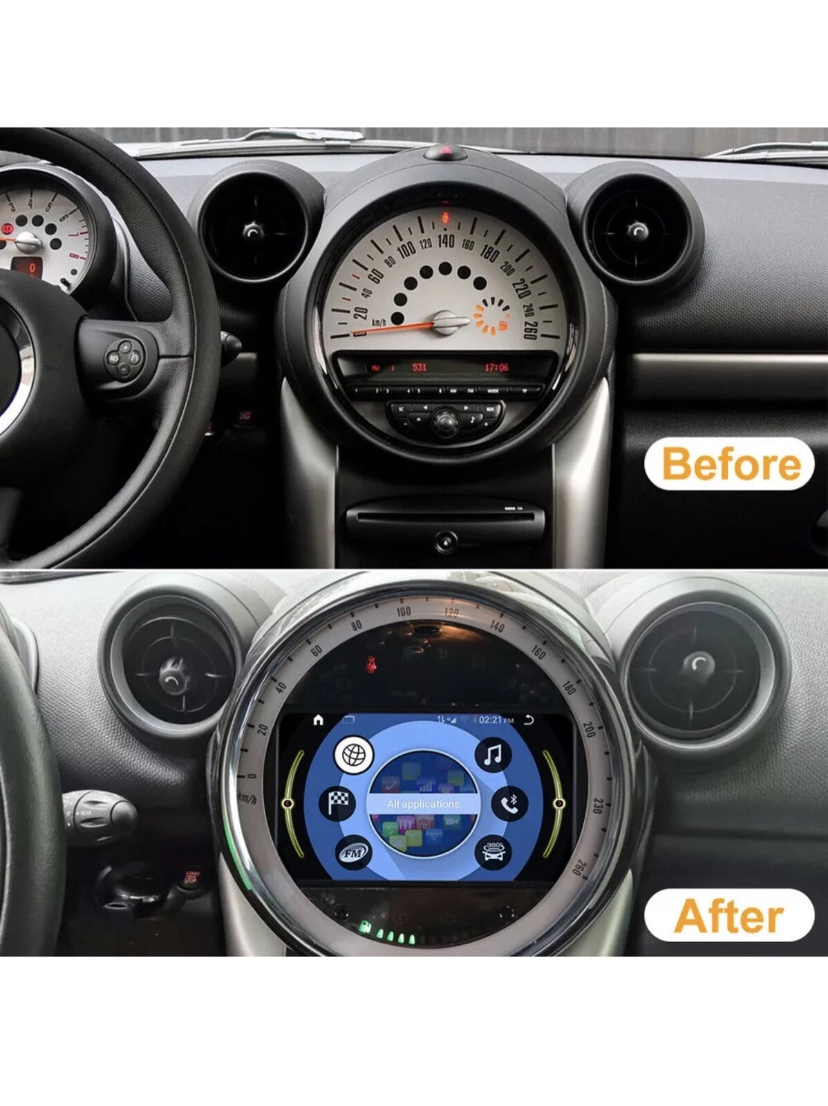 Android 13 Car Radio For BMW Mini Cooper R60 2011-2016 Car Multimedia Player