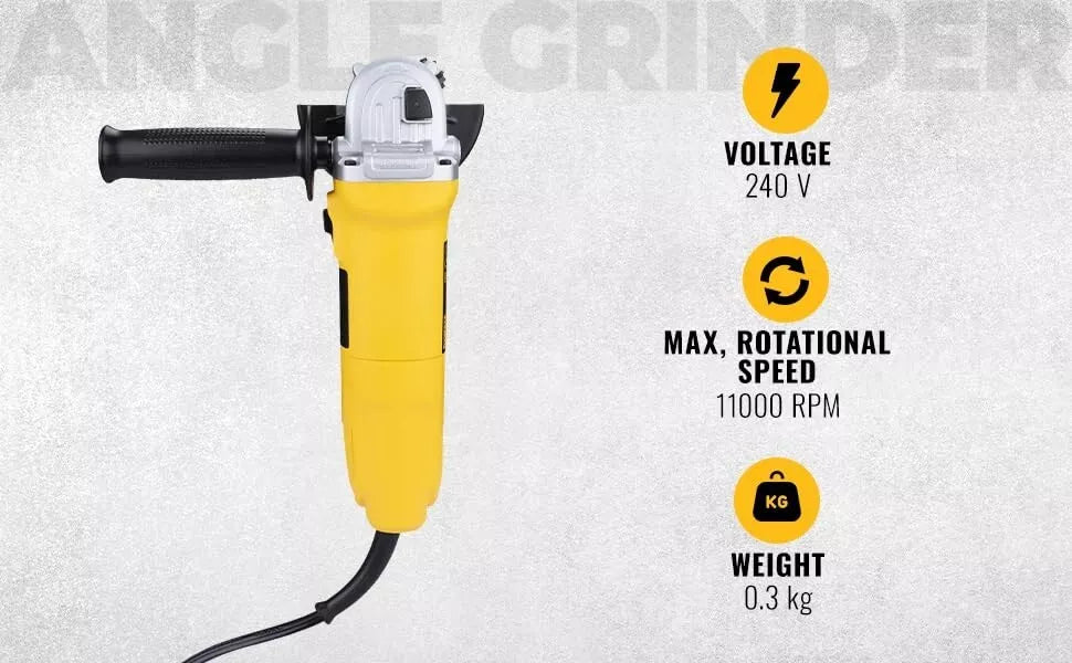 DEWALT DW802-IN 850W 4 (100mm) Heavy Duty Angle Grinder with Spindle 240V