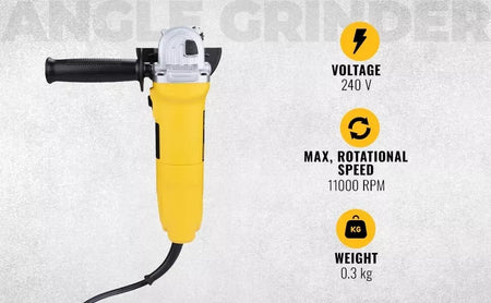 DEWALT DW802-IN 850W 4 (100mm) Heavy Duty Angle Grinder with Spindle 240V