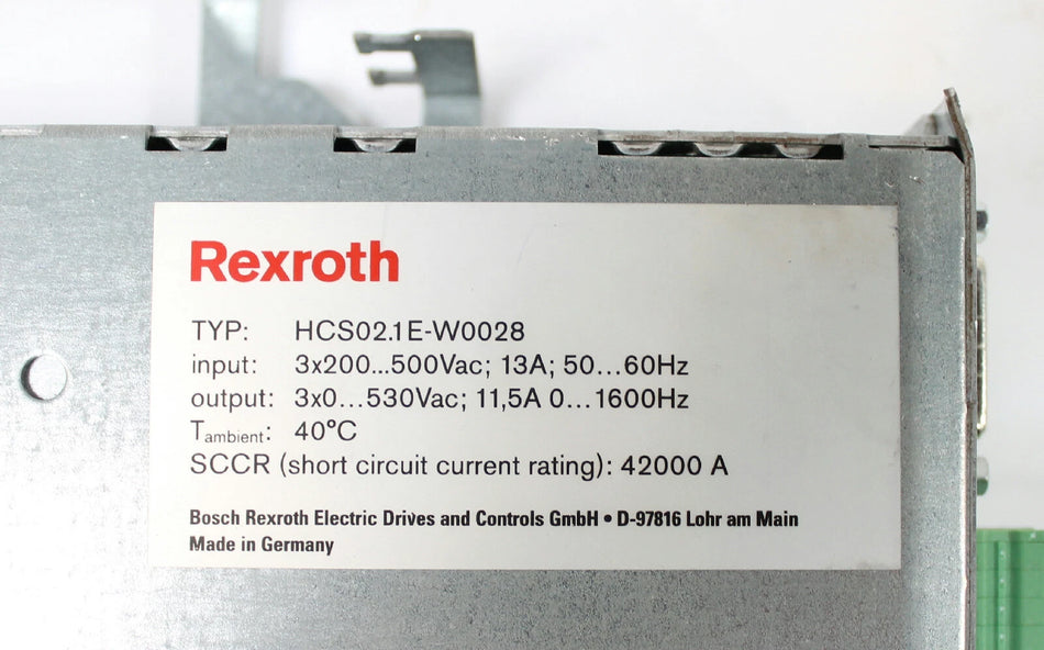 Bosch Rexroth IndraDrive C HCS02.1E-W0028 Servo Drive Controller