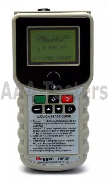 Megger TTR25 Single & Three Phase Transformer Turns Ratio Tester TTR 25 - XG eqpt