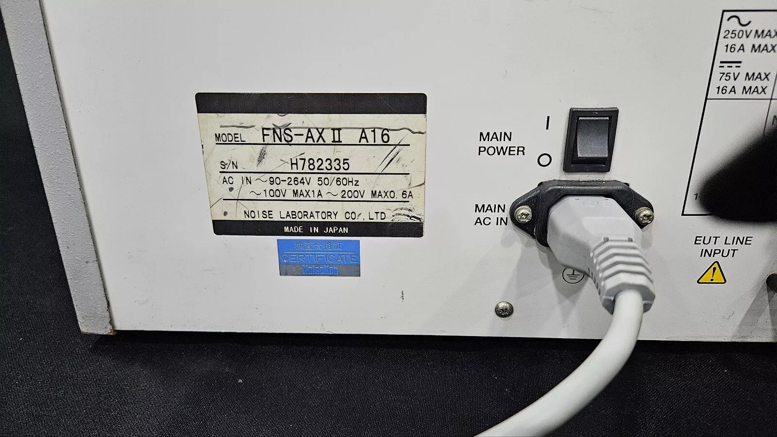 Noiseken FSN-AX2 A16 Electrical Fast Transient/Burst Simulator (2335)