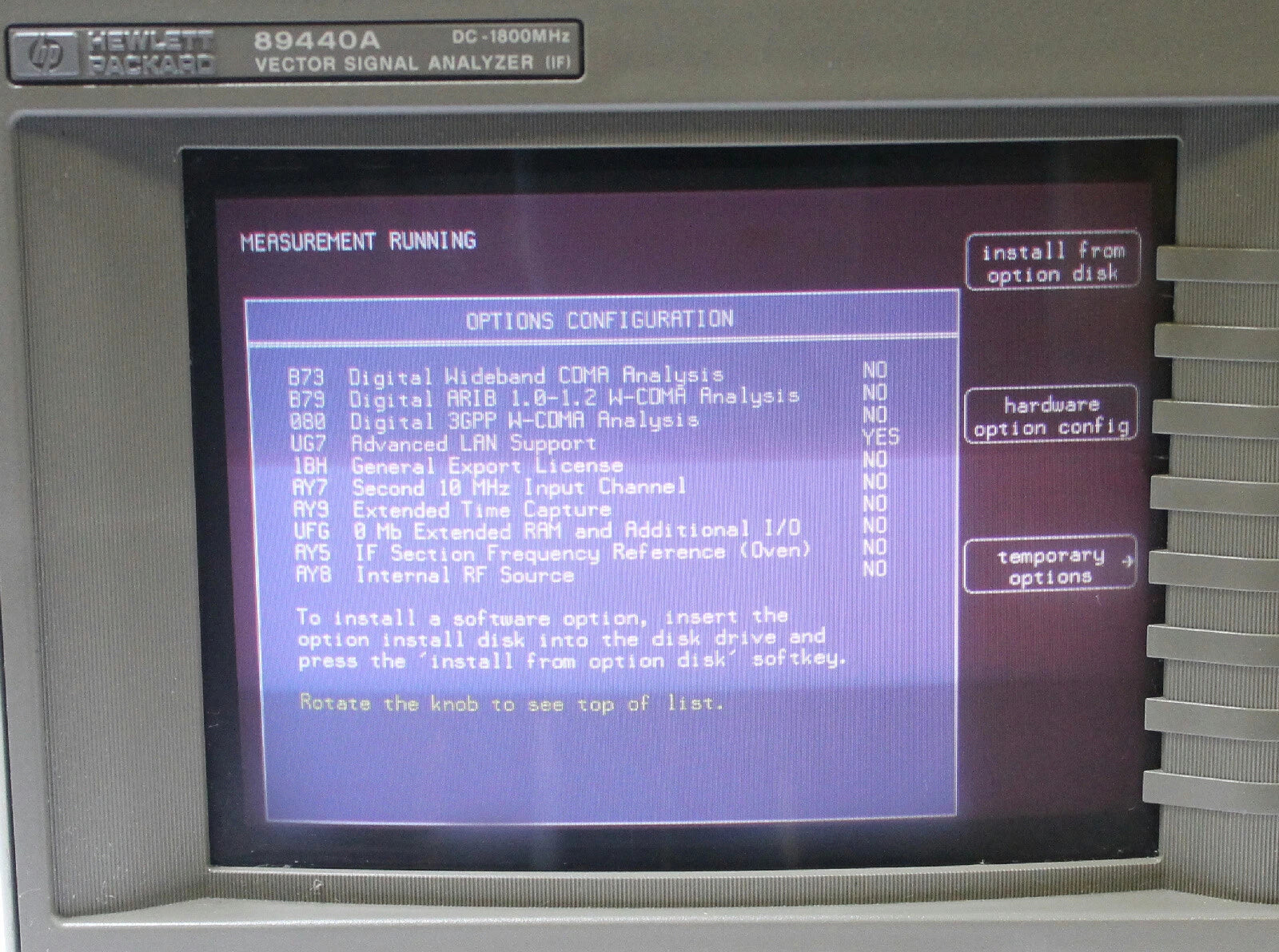 HP Agilent Keysight 89440A 2 MHz - 1.8GHz IF Vector Signal Analyzer AS-IS