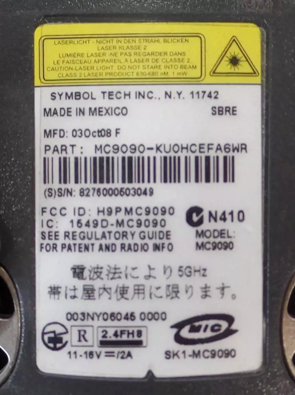 Motorola MC9090-KUOHCEFA6WR Barcode Scanner - High Performance