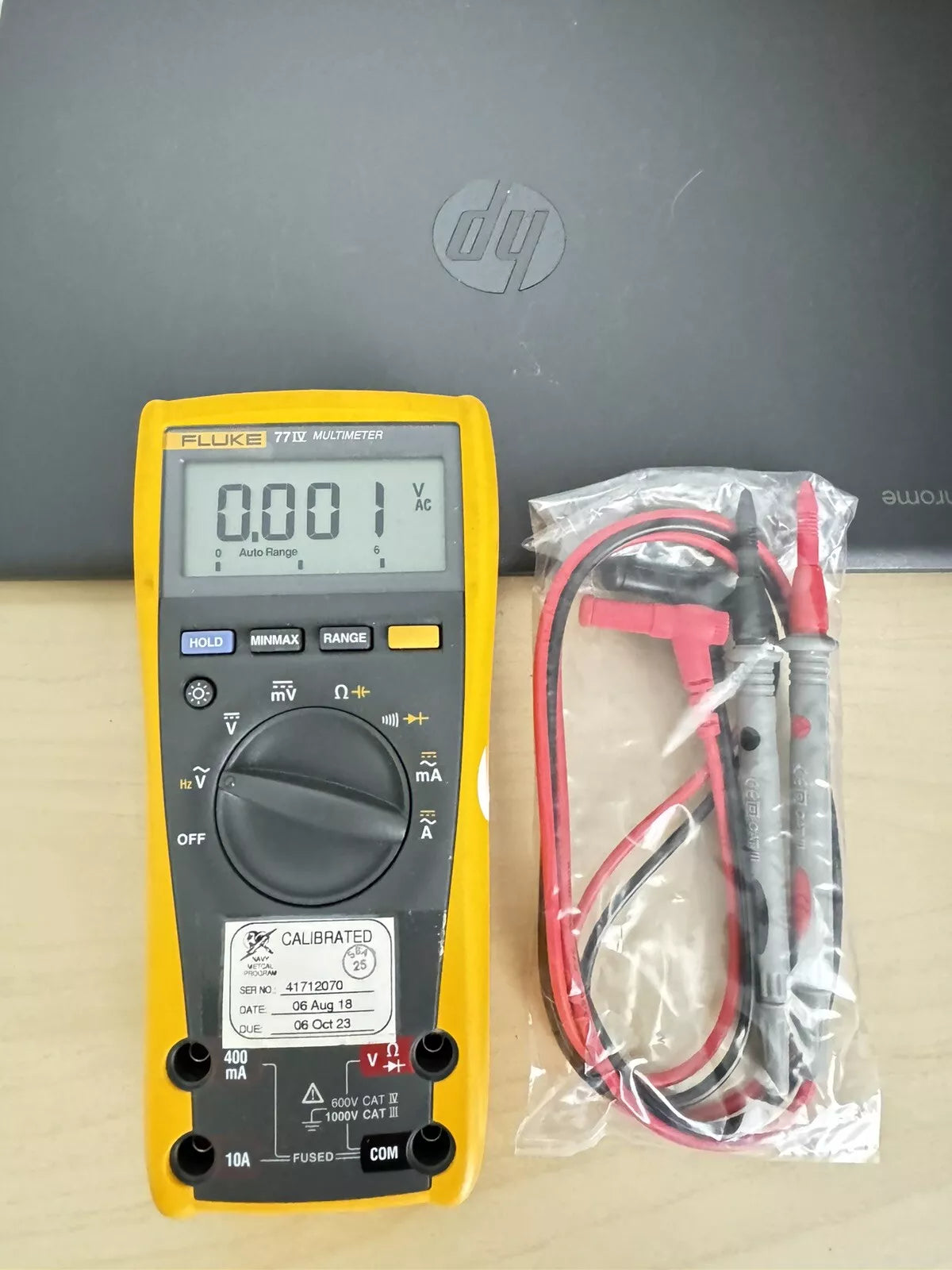 Fluke 77-IV Multimeter with Lead Set - Tested