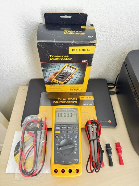Fluke 187 True RMS Multi Meter with Leads & Calibration Certificate