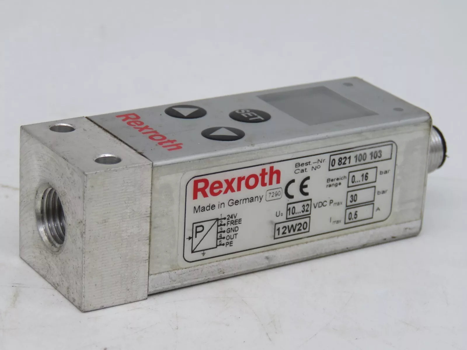 Rexroth 0821100103 Pressure Sensor/Switch 10-32 VDC