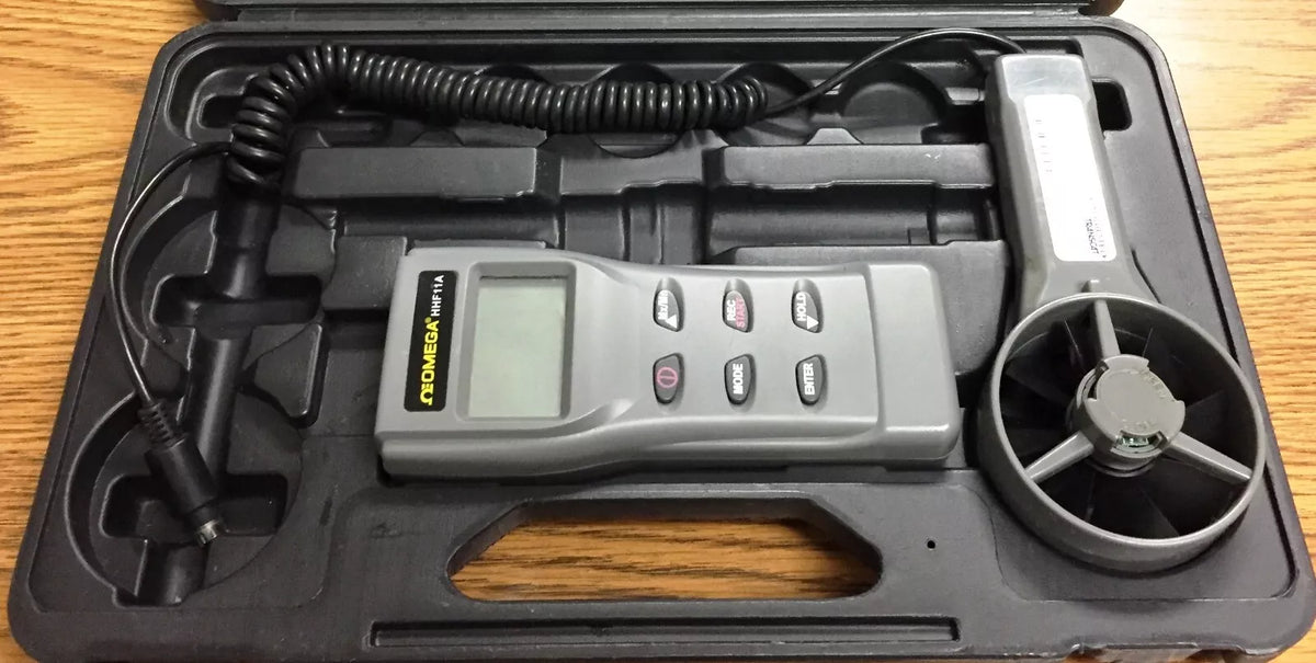 Omega HHF11A Air Velocity Humidity Dew Point Wet Bulb Air Volume Meter