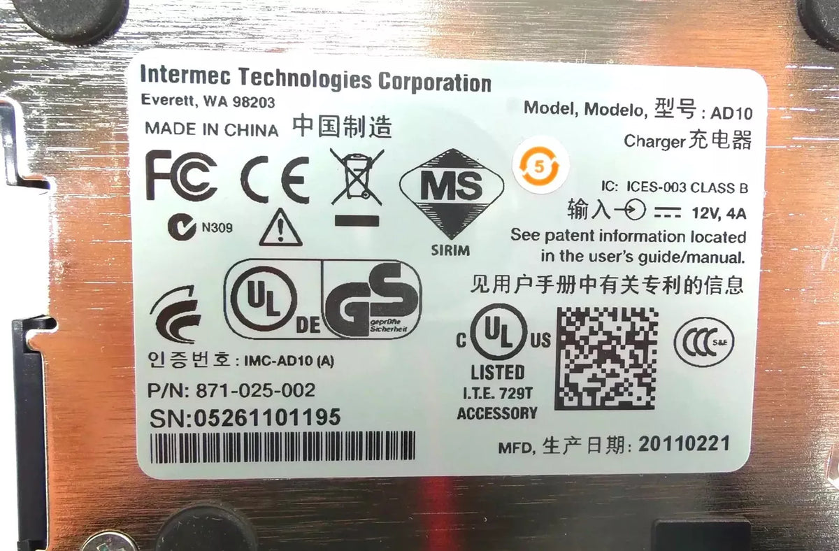 Lot of 5 Intermec AD10 Cradles with Free Shipping