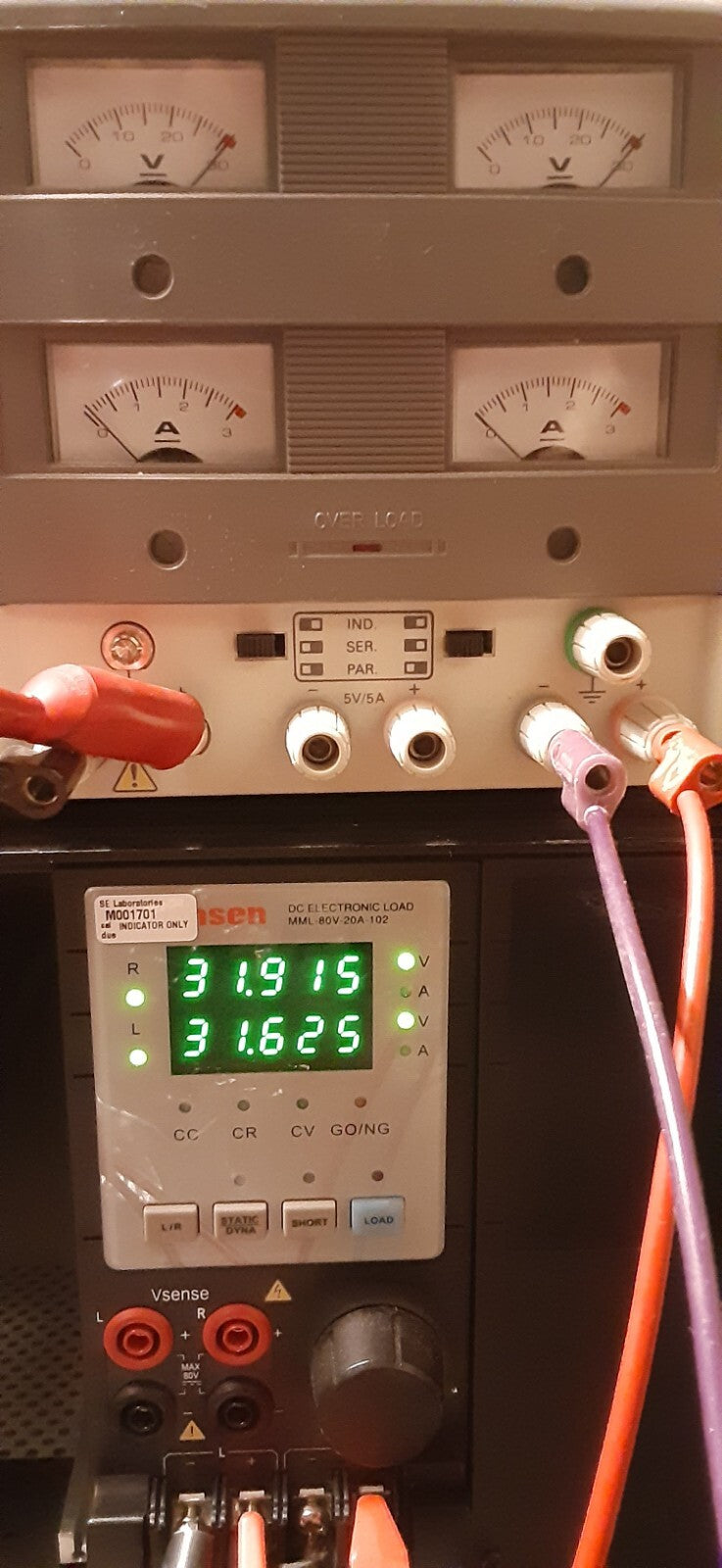 Electronic Load Bank 6 Channels 100W 80V 20A Sorensen 80202 x3 & MML-4