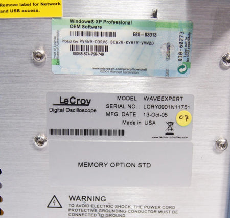 LeCroy WaveExpert Series WE9000 100 GHz Oscilloscope with PPG-E135 PRBS Source