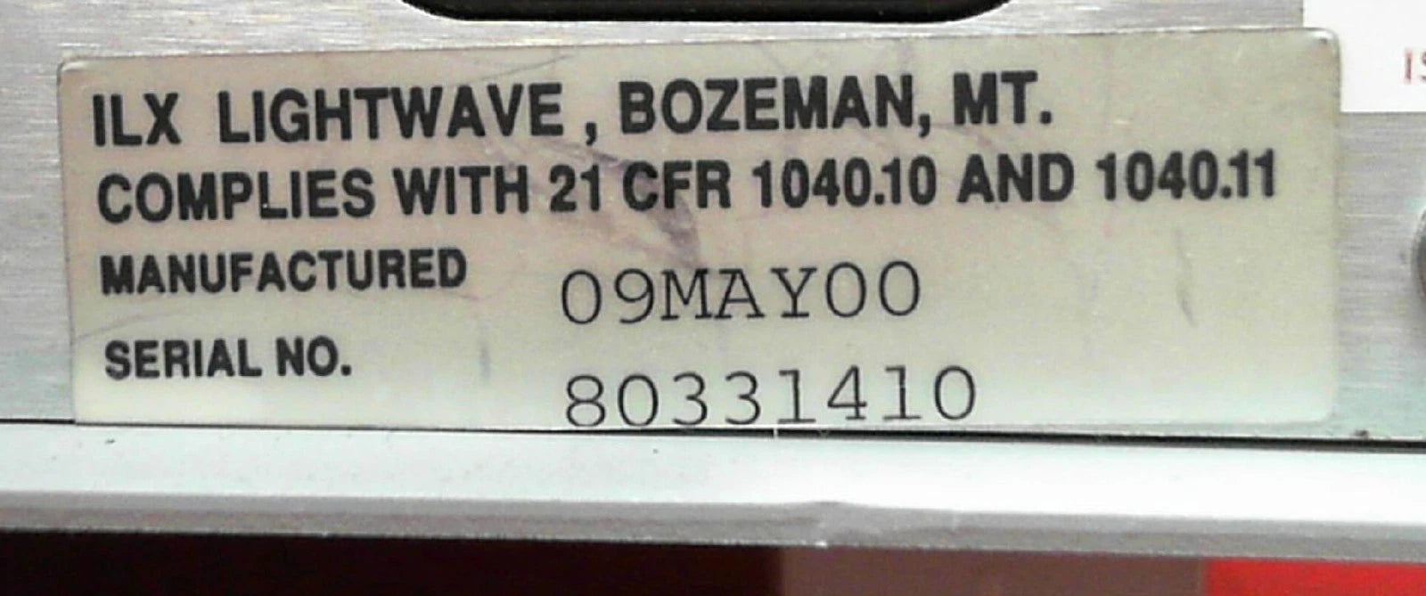 ILX Lightwave MPS-8033 80331410 Precision Fiber Optic Source