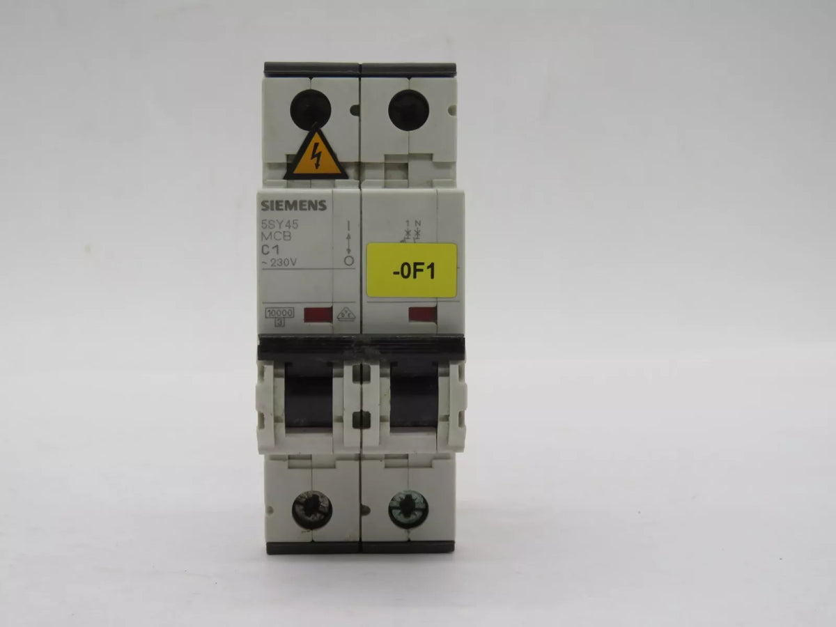 SIEMENS 5SY4501-7 Circuit Breaker Miniature 1 Amp 1+N-Pole 230 VAC 10 kA