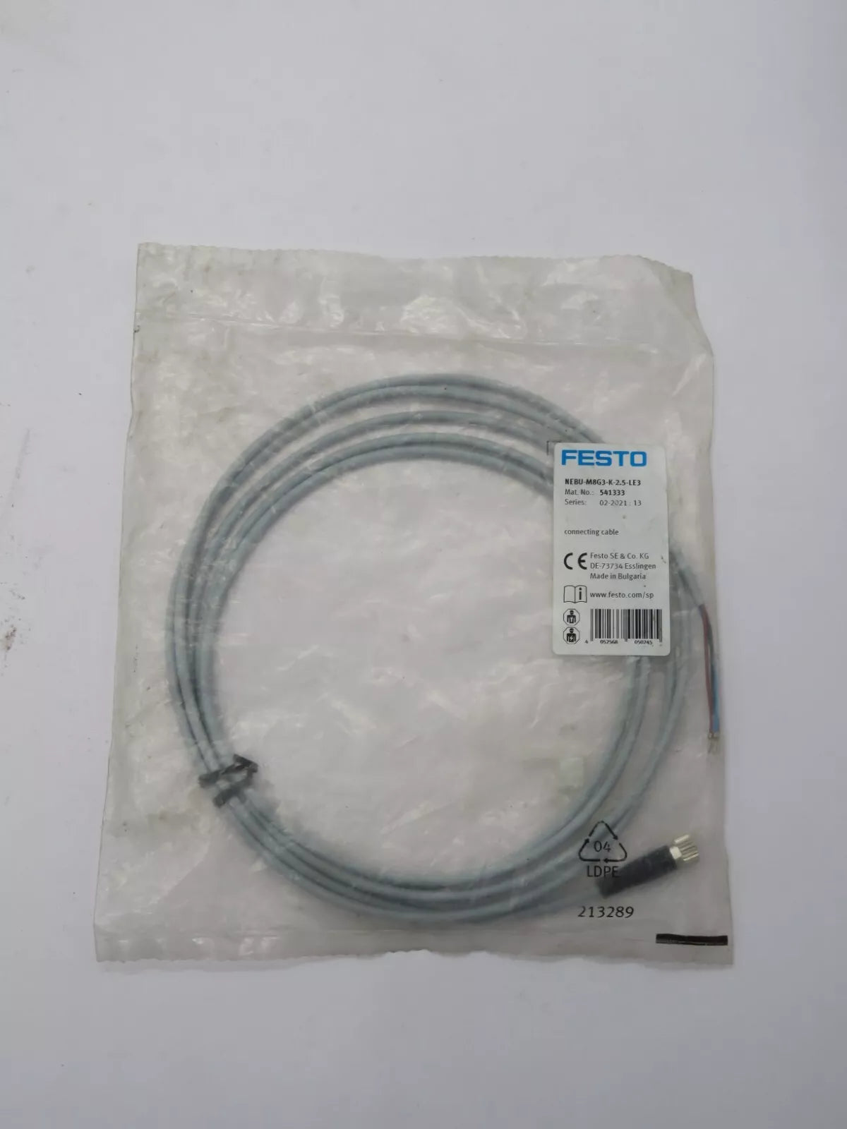Festo NEBU-M8G3-K-2.5-LE3 Connecting Cable