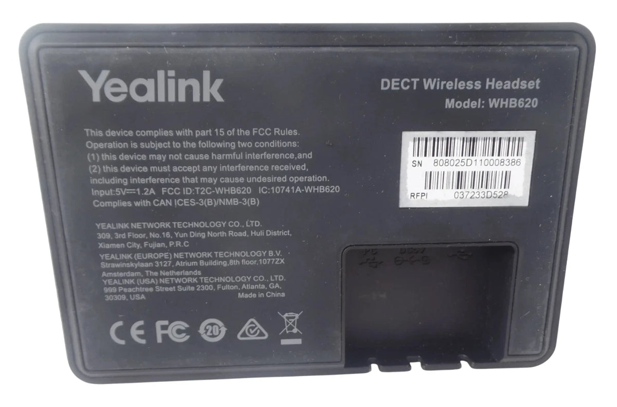 Lot of 04 Yealink Wireless Mono Headsets WHB620 - Free Shipping.