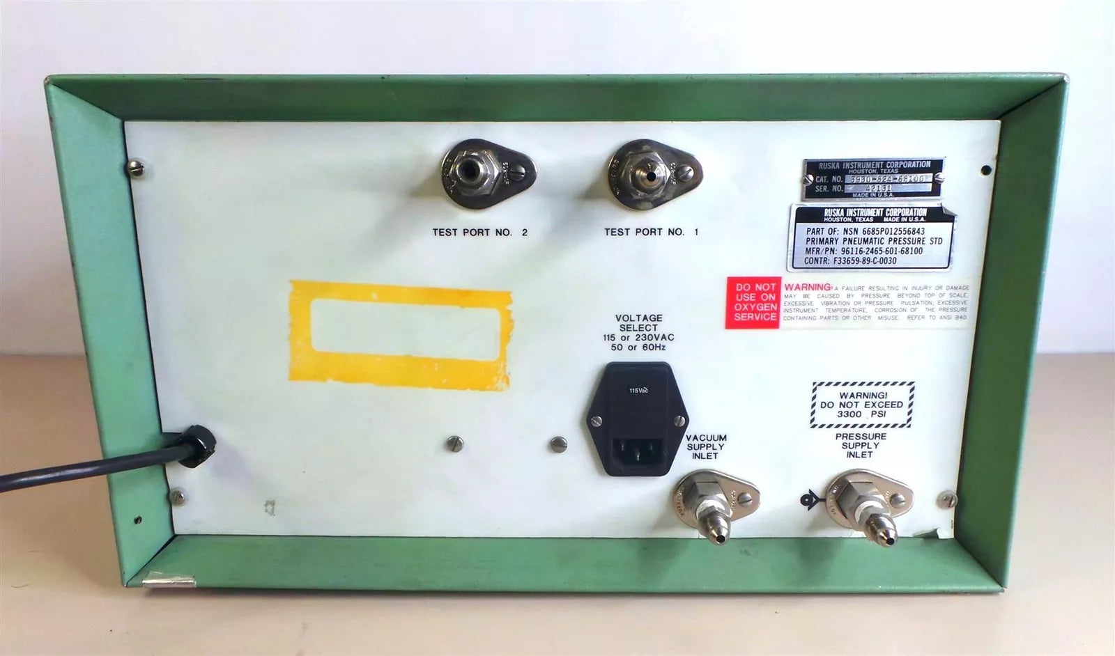 Ruska Instrument Corporation 3930-Series Pressure Indicator