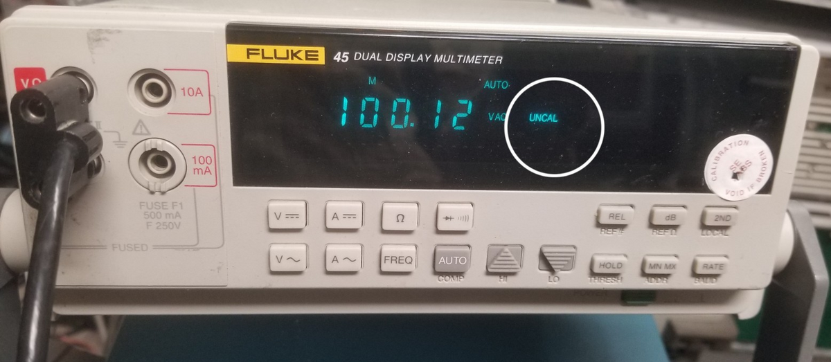 Fluke 45 DMM Dual Display 4.5 Digit True RMS RS-232