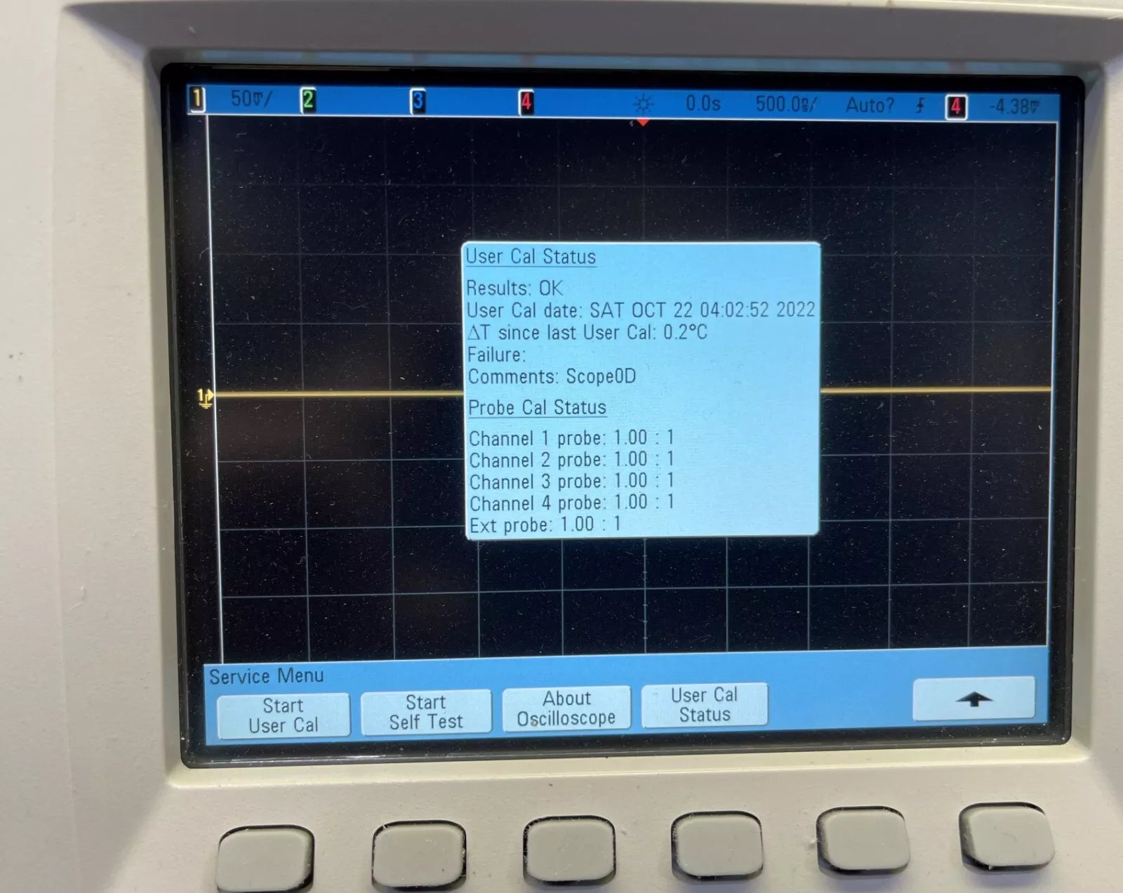 Agilent Keysight DSO6054A Oscilloscope 4-Channels 500MHz MSO/mem8M/E00