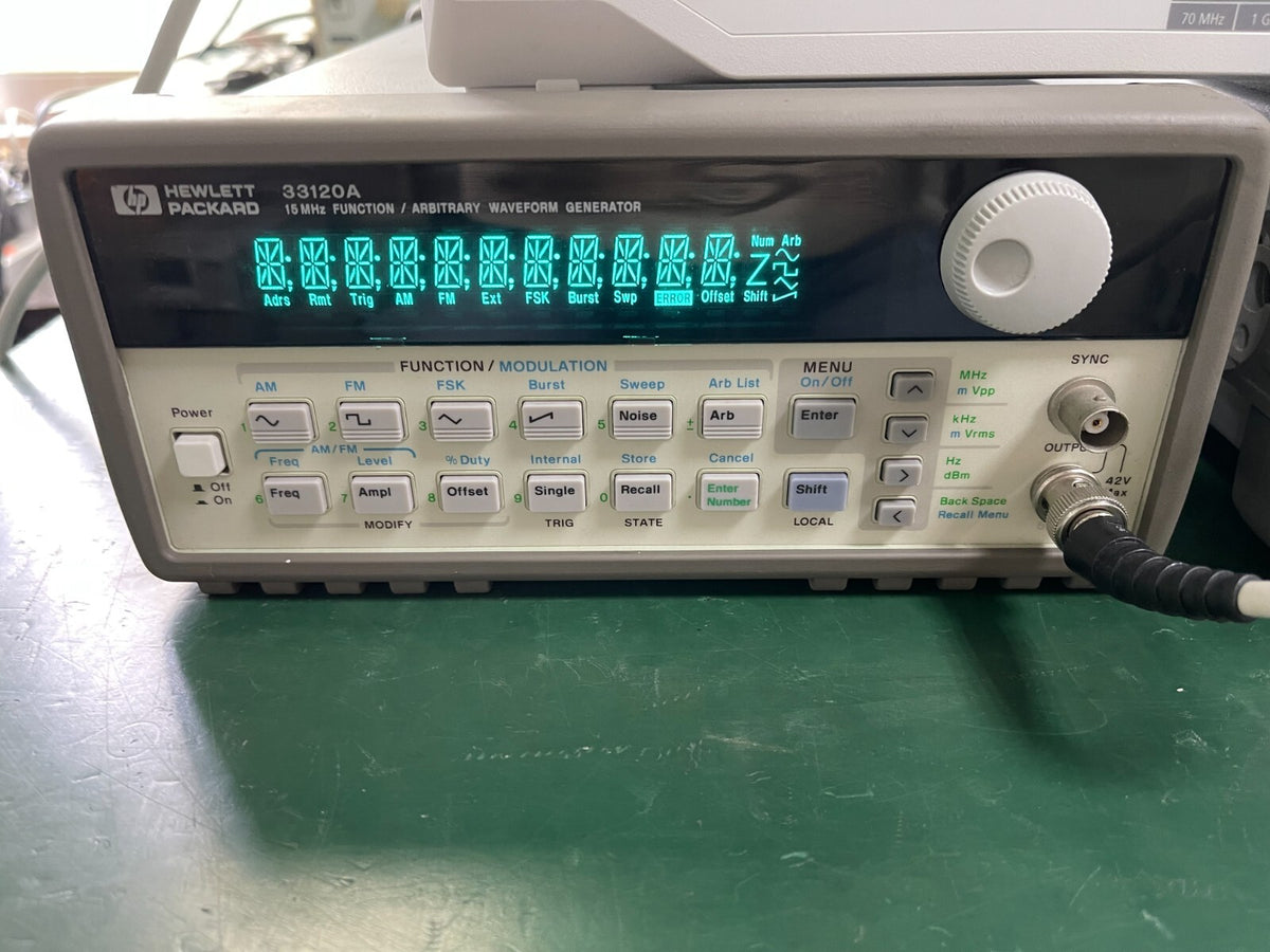 HP Agilent 33120A 15 MHz Function / Arbitrary Waveform Generator _9596 - XG eqpt