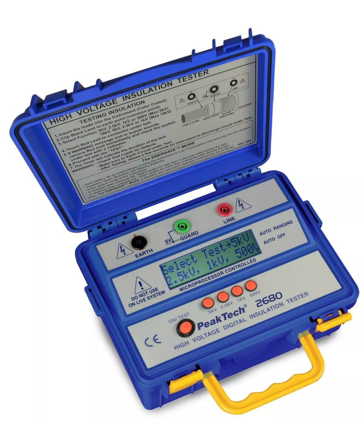 Peaktech P2680 5kV Insulation Tester Megohmmeter 5000V 300GΩ - XG eqpt
