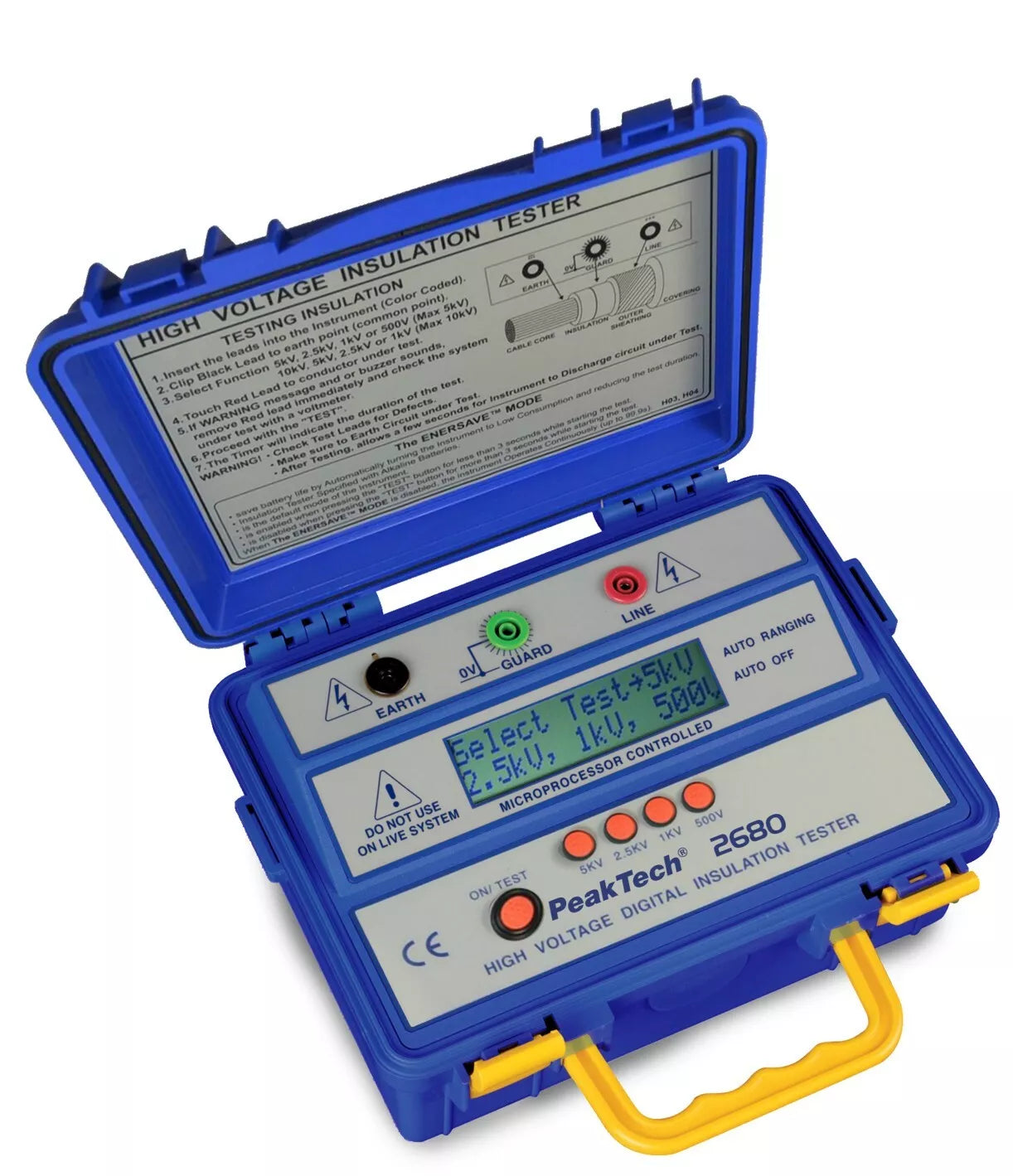 Peaktech P2680 5kV Insulation Tester Megohmmeter 5000V 300GΩ - XG eqpt