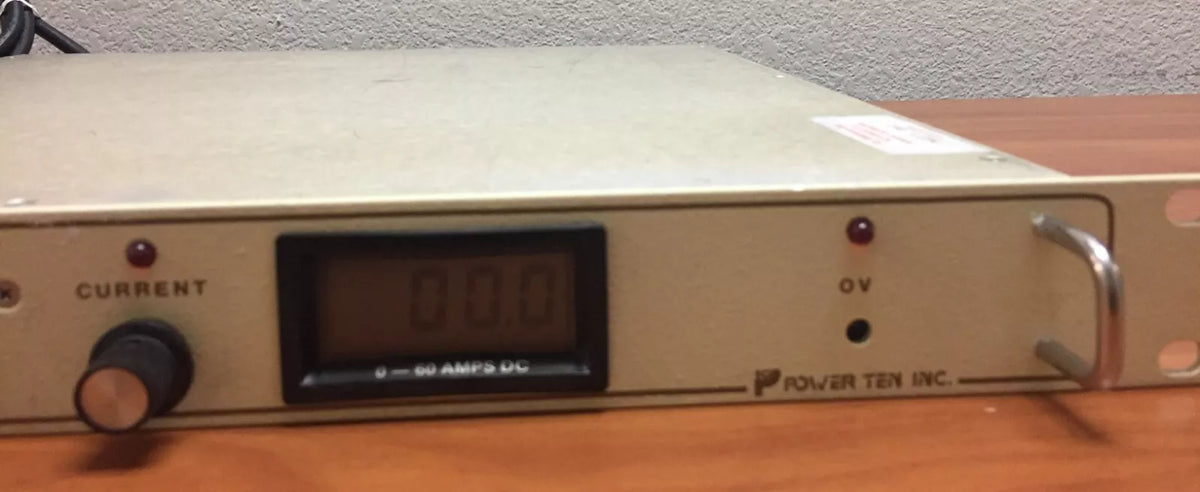 Power Ten Model 3300D-1060 DC Power Supply, 95-127V, 50-60Hz