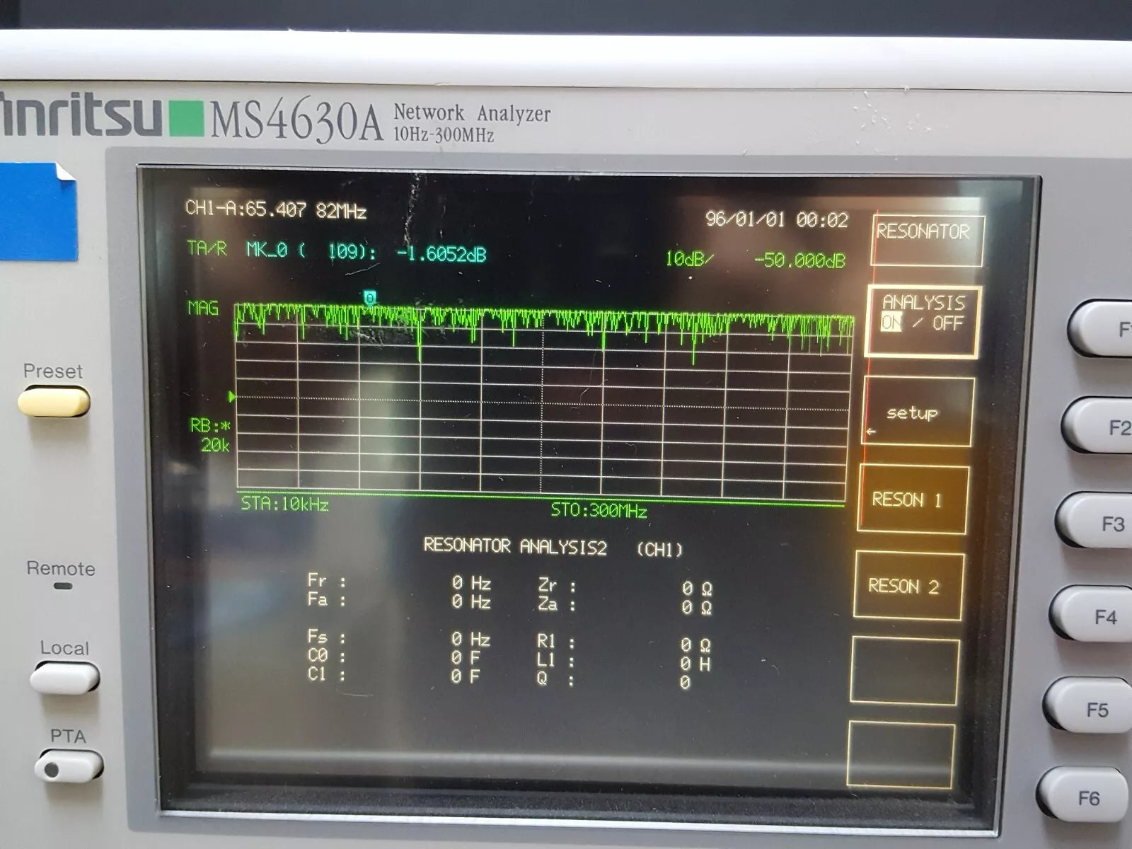 Anritsu MS4630A 10Hz - 300 MHz Network Analyzer (7386)