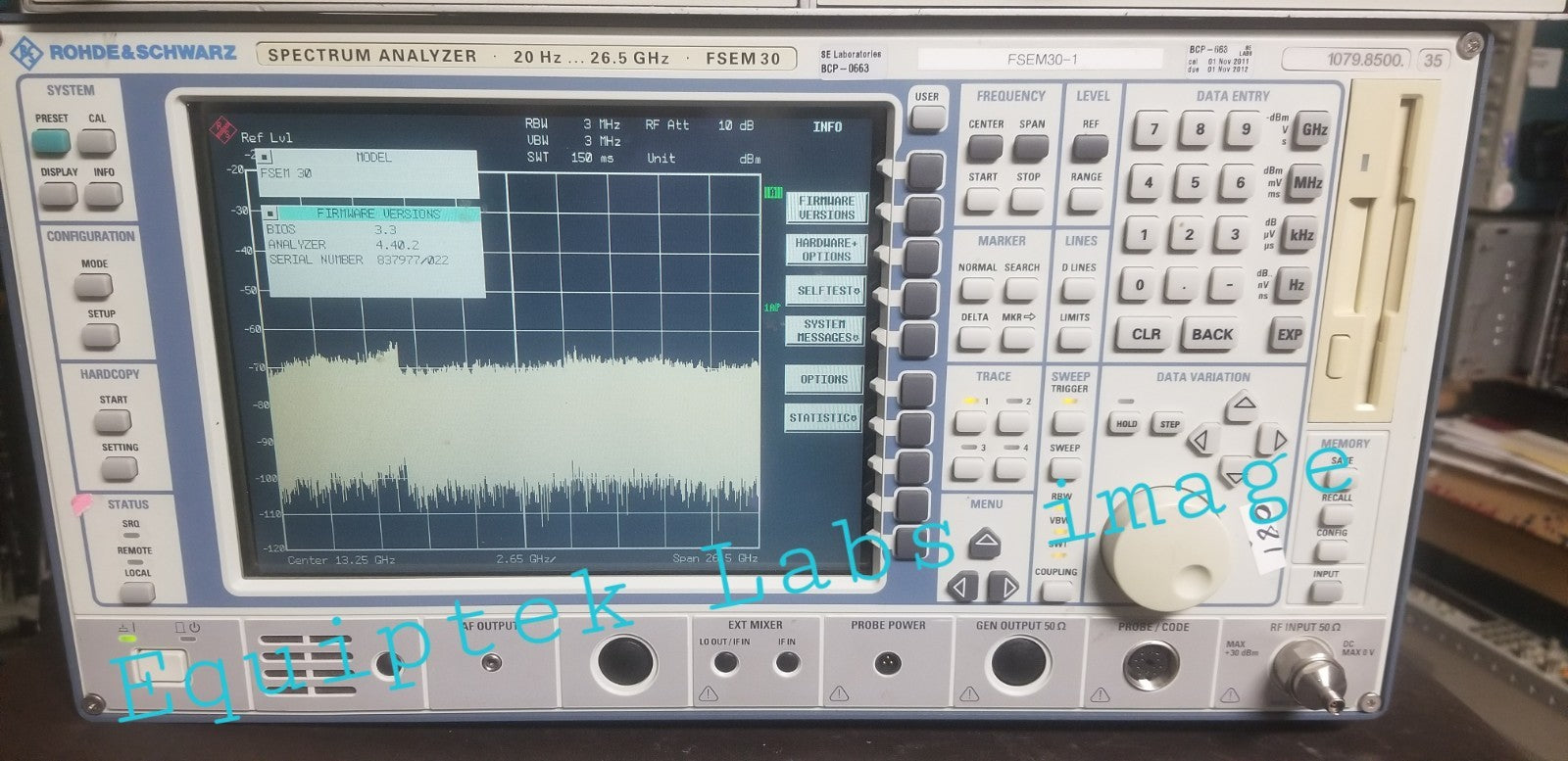 Rohde & Schwarz Spectrum Analyzer FSEM30 25.6 GHz
