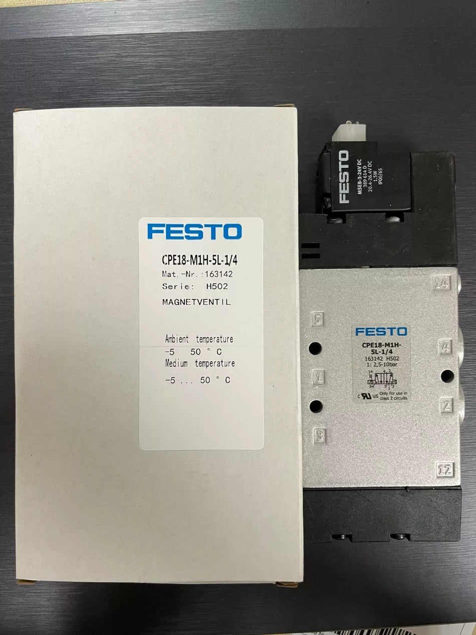 Festo CPE18-M1H-5L-1/4 163142 Solenoid Valve