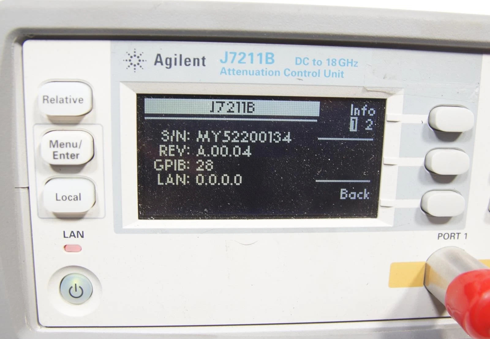 Agilent J7211B DC to 18GHz RF Attenuation Control Unit