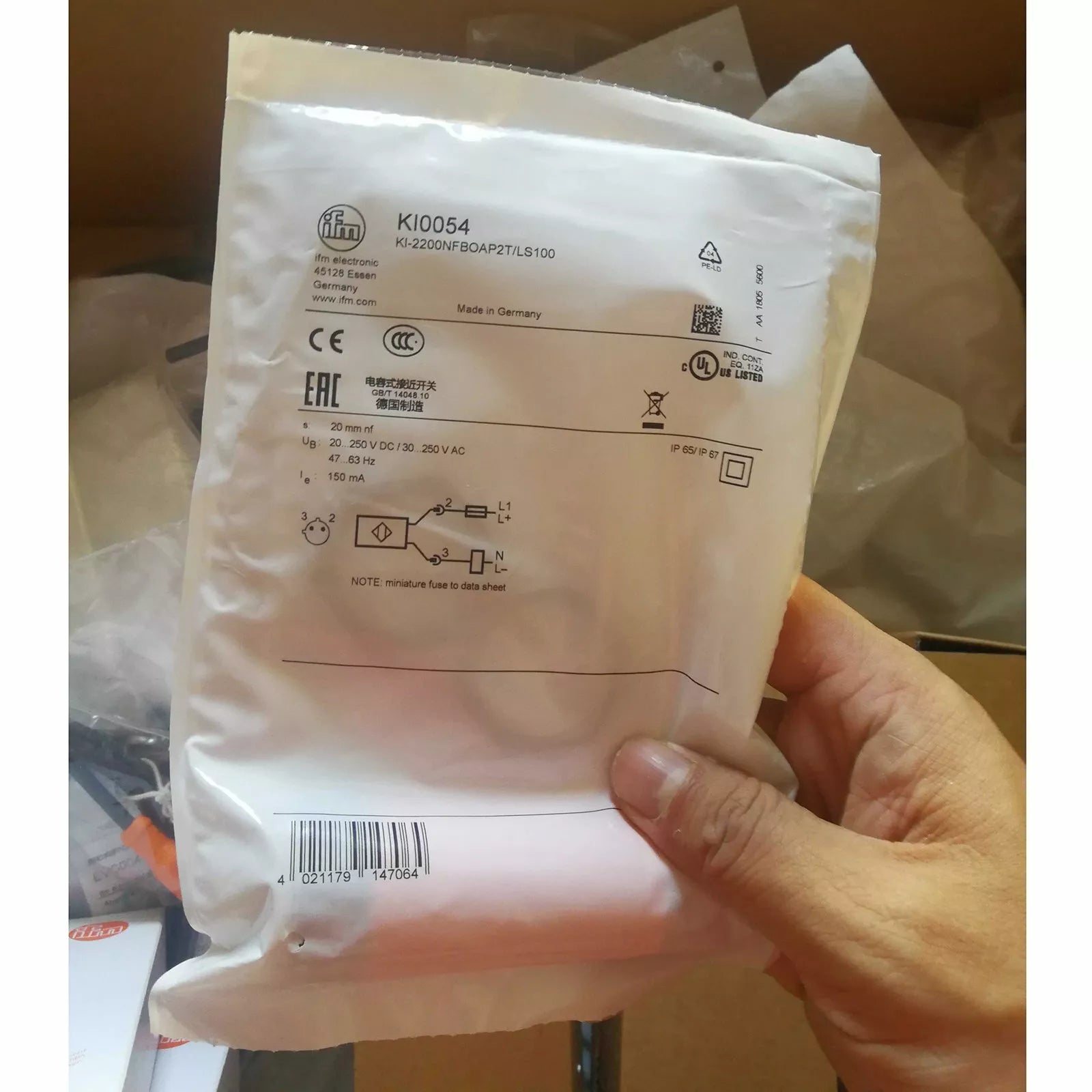 IFM KI0054 Proximity Switch Sensor - 1PCS, Free Shipping