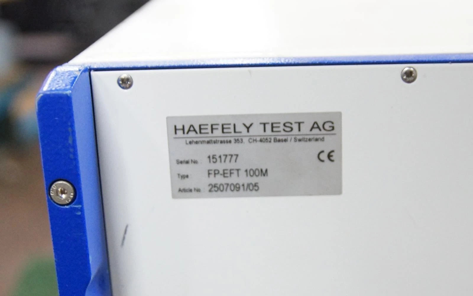HAEFELY FP-EFT 100M COUPLING FILTER EMC Testing