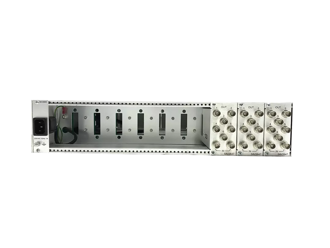 DTL Broadcast 5AV2645 2U 19 Rack Mounting Frame with 3 5AV2628 VDA