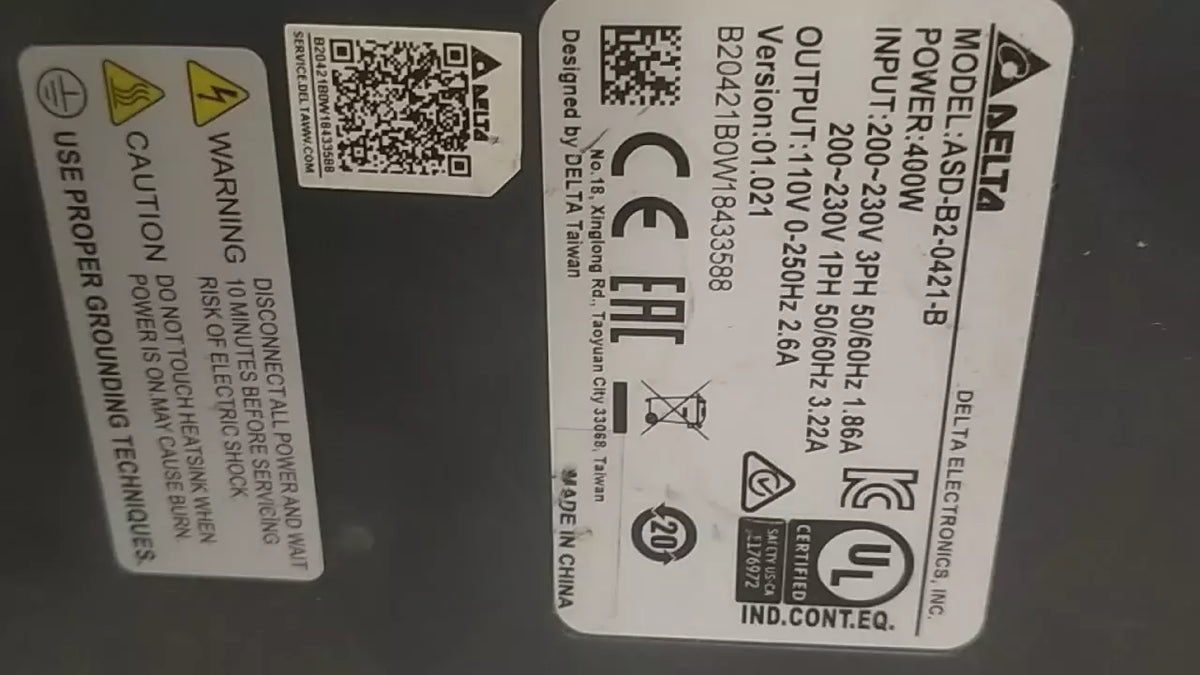 Delta ASD-B2-0421-B AC Servo Drive Motor Controller for Precision Automation