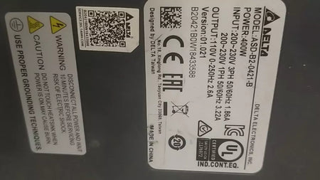 Delta ASD-B2-0421-B AC Servo Drive Motor Controller for Precision Automation