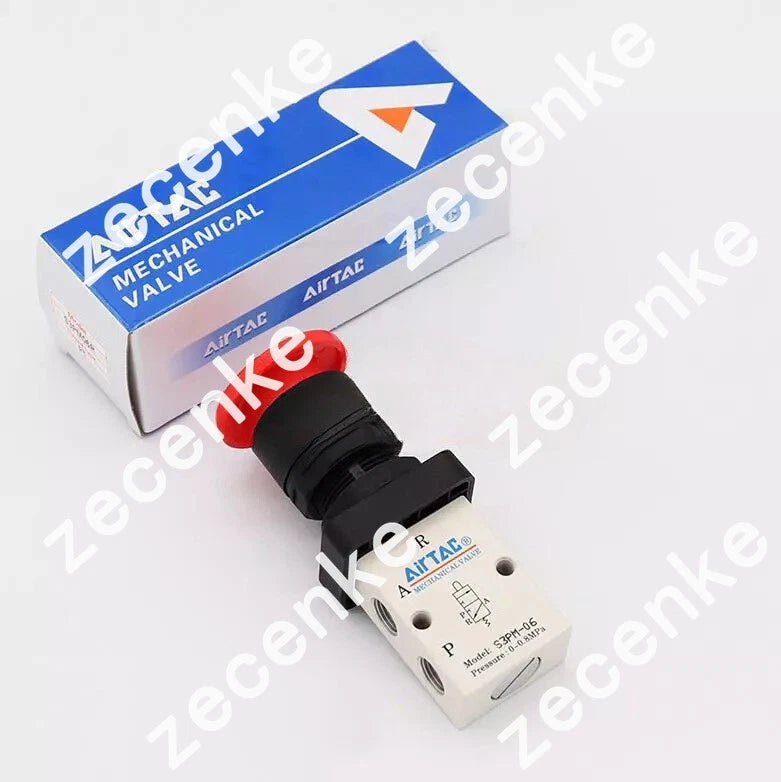 AirTac Mechanical Hand Valve S3PM-06 1pc - Durable and Reliable Control Valve