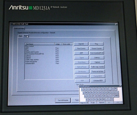 ANRITSU MD1231A /02,03,Z0541A,B0510 IP Network Analyzer